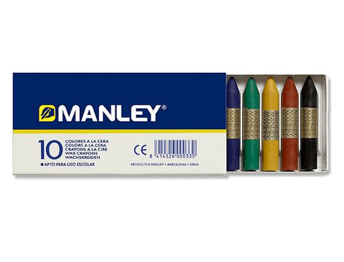 Lapis cera manley 10 cores , Manley , 4477 , 8414326000330